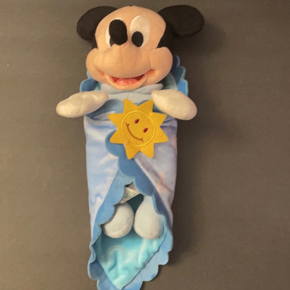 Disney Parks - Disney Babies Mickey Mouse Baby Plush with Blanket Toy